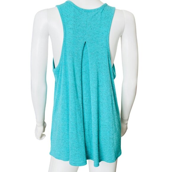 Juicy Couture Racerback Tank Top Turquoise Heathered Polyester/Rayon Blend Sz XL - Picture 2 of 5